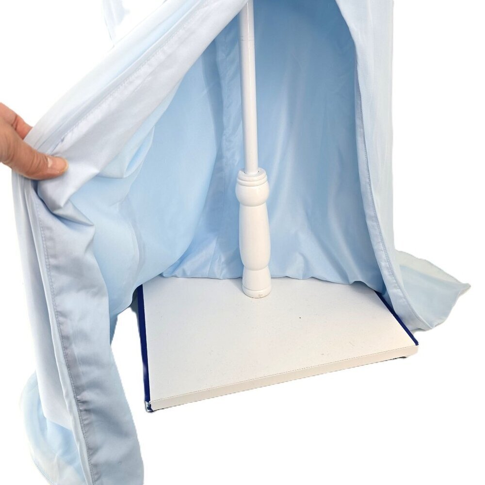 NWT Azazie Baby Blue Corset Sky LOng Gown Dress Women Size A4 - Picture 9 of 11